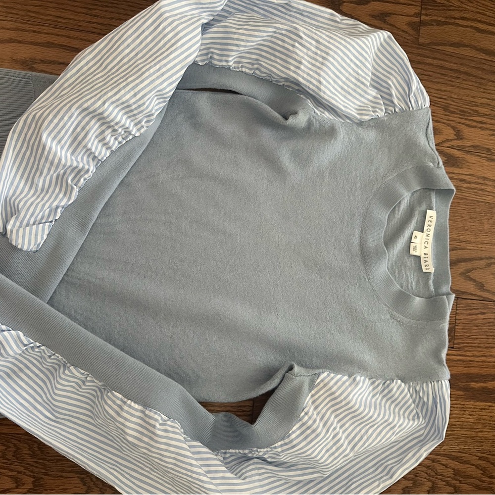 Veronica Beard Light Blue Knit Top - Picture 3 of 7